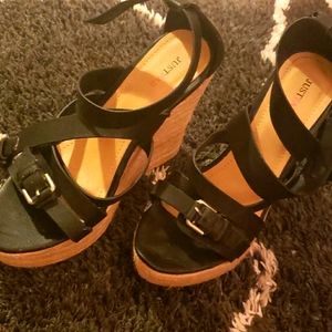 JustFab strappy wedges